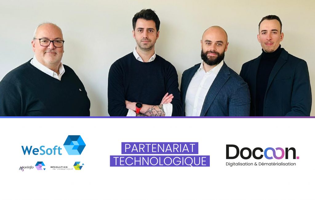 Partenariat Docoon/WeSoft et ses filiales Agorinfo & RESOLUTION INFORMATIQUE